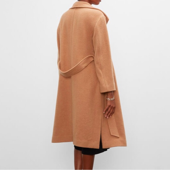 Club Monaco tie waist cardigan camel coat - M - Excellent pre-owned condition! - Picture 3 of 5